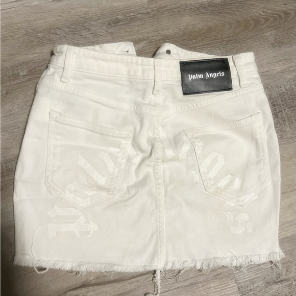 Palm Angels White Mini Skirt